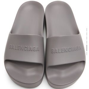 Balenciaga Grey Chunky Platform Slides